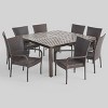 Bullpond 9pc Aluminum and Wicker Dining Set - Christopher Knight Home - 2 of 4