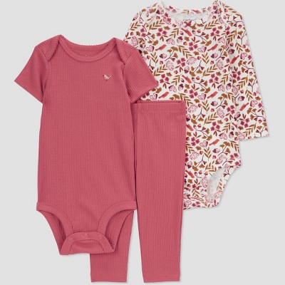 Image of Carter's Just One You® Baby Girls' Floral Top & Bottom Set - Pink 6M