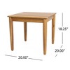 NAYSAYE Patio End Table Rustic Acacia Wood Side Table with Slat Design for Outdoor Use, Beige, 20"*20"*18.25" - 3 of 4