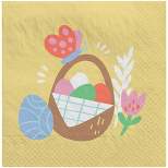 30ct Easter Lunch Napkins Basket of Eggs Butterfly and Flower - Spritz™