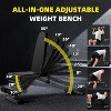 900Lbs Capacity Adjustable Weight Bench - 8 Backrest/3 Seat Positions, Foldable for Compact Home Gym Full Body Training - 2 of 4
