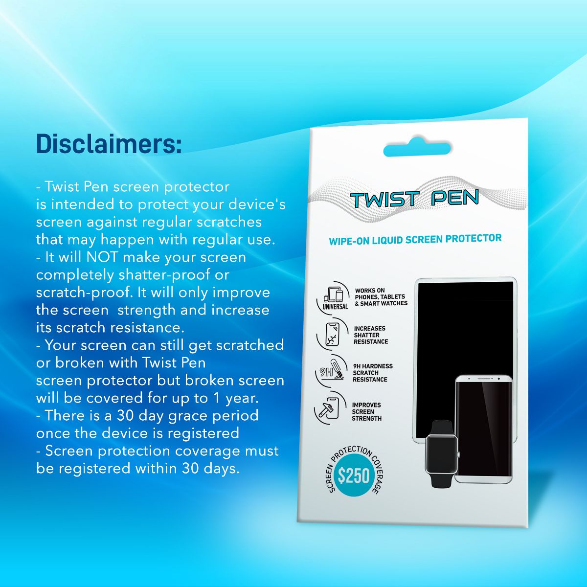 LUVVITT TWIST PEN Liquid Glass Screen Protector with $250 Coverage for All Devices - thumbnail 6