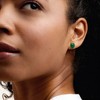 Ross-Simons 1.30 ct. t.w. Emerald Christmas Light Earrings With .10 ct. t.w. Chrome Diopsides in 18kt Gold Over Sterling - 2 of 3