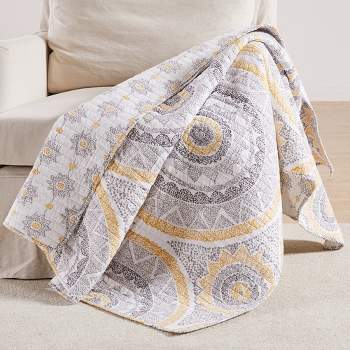 Luiza Multicolored Quilted Throw - Levtex Home