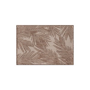 World Rug Gallery Contemporary Distressed Leaves Textured Flat Weave Indoor/Outdoor Area Rug - 1 of 4