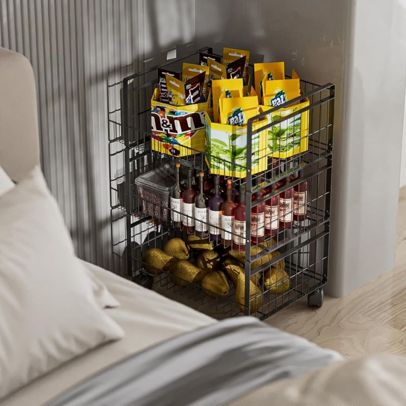 Fruit Basket For Kitchen, 3 Tier Fruit Storage Shelf With 4 Banana Hanger, 4 of 8