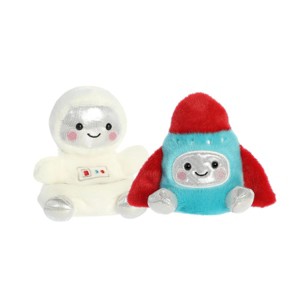 Aurora® Palm Pals™ Galactic Duo 5" Inch Plush Set, Cosmo Astronaut & Mars Rocket Ship - 1 of 4