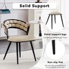 ORRD Set of 2 Beige Velvet Dining Chairs with Black Metal Legs, Modern Upholstered Accent Chairs for Dining Room, Living Room，Beige+Black - 4 of 4