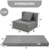 Convertible Folding Sofa Bed, Futon Sleeper Chair with Pillow, High-Density Memory Foam Sofa Bed, Foldable Mattress - 3 of 4