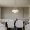 ALOADECOR 18'' Modern Classic Crystal Flush Mount With Matte Black Finish 4-Light Tiered Ceiling Light For Dining Room Foyer Bedroom - 4 of 4