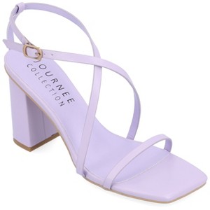 Journee Collection Womens Lenorra Covered Block Heel Sandals - 1 of 4