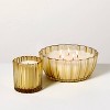 Ribbed Glass Driftwood and Amber Jar Candle Yellow 8.5oz - Hearth & Hand™ with Magnolia - 4 of 4