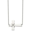 Chisel Stainless Steel Polished Sideways Cross with Chain Necklace on a 21" Cable Chain Necklace - 4 of 4