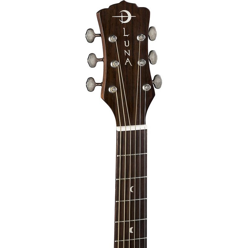 Luna Art Vintage Dread Solid Top Distressed Acoustic Guitar Distressed Vintage Brownburst, 5 of 6