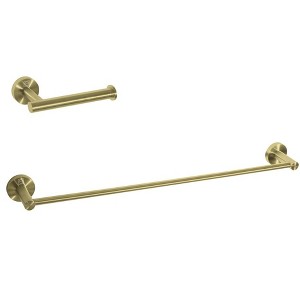 Elegant Lighting Alma 2-Piece Bathroom Hardware Set in Brushed Gold - 1 of 4