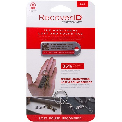 Keysmart Recover ID Mini Anonymous Lost & Found Tag - Stainless Steel