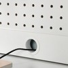 Craft Pro Series Hutch White - Sauder: Adjustable Shelf, Pegboard Back, Enclosed Cord Access - 4 of 4