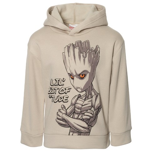 Marvel Guardians of the Galaxy Groot Little Boys Fleece Pullover Hoodie  Gray 4