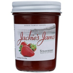 Jackie's Jams Jam Strawberry - Case of 12 - 8 oz - 1 of 3