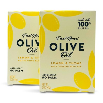 Peet Bros. Olive Oil Bar Soap - Lemon and Thyme - 2pk
