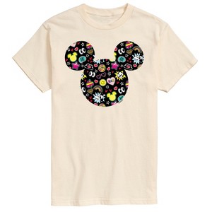 Men's - Disney - Mickey Logo with Emojis Short Sleeve Graphic T-Shirt - 1 of 4