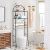 3 Tier Over The Toilet Storage Shelf, Heavy Duty Metal Bathroom Organizer Above Toilet, Space Saving Bathroom Shelves Racks for Small Spaces - 2 of 4