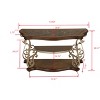 TiramisuBest 40in Console Table with Storage Shelf, Retro Entryway Table with AdjusTable Storage Shelf, Sofa Couch Table with Light Espresso - 3 of 4