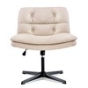 NicBex Office Chair with Adjustable Height Modern 360� Swivel Tiltable Leather Computer Chair without Wheels for Office, Study, Bedroom - 2 of 4