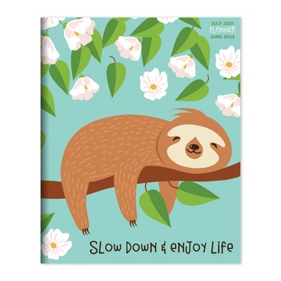 2021-22 Academic Planner 8"x6.5" Sloth Life Monthly - The Time Factory