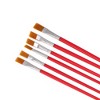Unique Bargains Flat Brush for Watercolor Nylon Metal Plastic 6 Pcs - 3 of 3