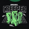 Seven Times Six Minecraft Sweatshirt Boy's Creeper Fleece Lined Long Sleeve Pullover Black - 2 of 4