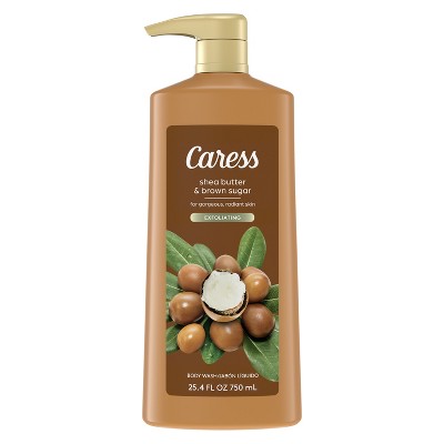 Caress Body Wash With Pump Shea Butter & Brown Sugar, 25.4 oz