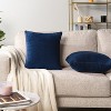 PAVILIA Set of 2 Throw Pillow Covers, Decorative Velvet Square Cushion Cases for Bed Sofa Couch Bedroom Living Room - 2 of 4