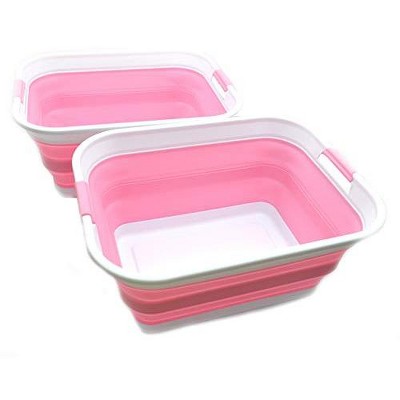SAMMART Collapsible Plastic Laundry Basket/ Washtub