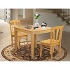 HomeStock 3-Pc Natural Brown Oak Finish Solid Wood Top Dining Table Set - Seats 2 - 2 of 4