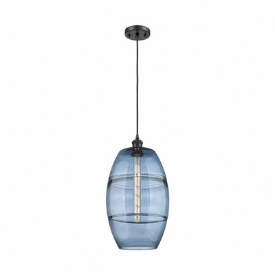 Vaz - 1 Light Cord Hung Mini Pendant In Industrial Style-18.5 Inches Tall and 10 Inches Wide