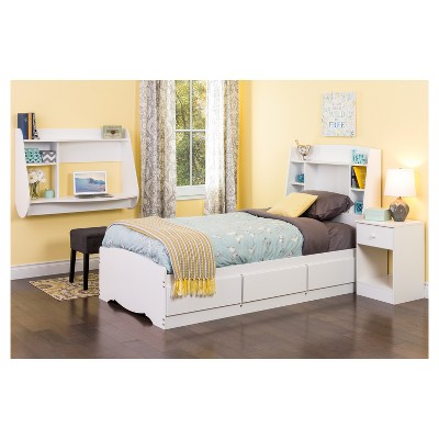 Twin Astrid Bookcase Headboard White - Prepac : Target