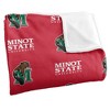 Minot State University Logo Pattern Silky 50x60 Blanket, 1 Sided - 3 of 4