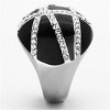 Slickblue Women's Stainless Steel Ring, Clear Crystal Detail, Polished No Plating, Silver Tone, Sizes 5-6 - 4 of 4