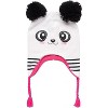 Girls Critter Panda Winter Hat and 2 Pair Gloves or Mittens (Toddler/Little Girls) - 3 of 4