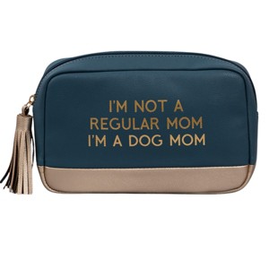 Dog Mom Cosmetic Bag Faux Leather - 1 of 3