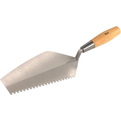Bon Tool 11-101 Notched Mason-feets Trowel - Right Hand - Wood Handle