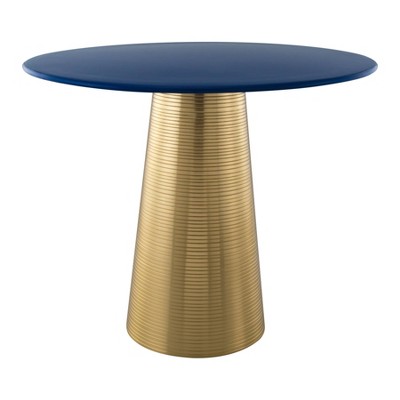 Rizal Side Table Dark Blue/Gold - ZM Home