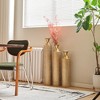 Infurnic Decorative Vases 3PCS Twigs Dried Flowers Antique Worn Vases, High Independent Stand for Living Room, Entryway, Gold, 5.91"*4.92"*33.86 - 4 of 4