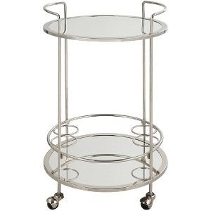 Uttermost Spritz 18" Wide Polished Chrome 2-Shelf Rolling Bar Cart - 1 of 1