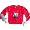 Leo the Truck Santa Hat Snow - Toddler Graphic Sweatshirt - 2 of 3