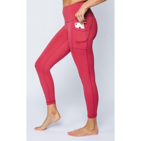 Yogalicious Nude Tech High Waist Side Pocket 7/8 Ankle Legging - Vintage  Magenta - X Small : Target