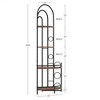 LIVAREEmlen 4-Tier Corner Bookshelf, Modern Style, Plant Stand with Metal Frame - 2 of 4
