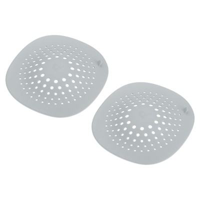 Unique Bargains Silicone Convex Anti-Slip Flexible Hair Drain Covers 2 Pcs