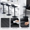 QingMoon PU Leather Bar Stools Set of 2, Adjustable Height Barstools, Modern Swivel Counter Height Chairs with Large Base for Kitchen Island - 3 of 4